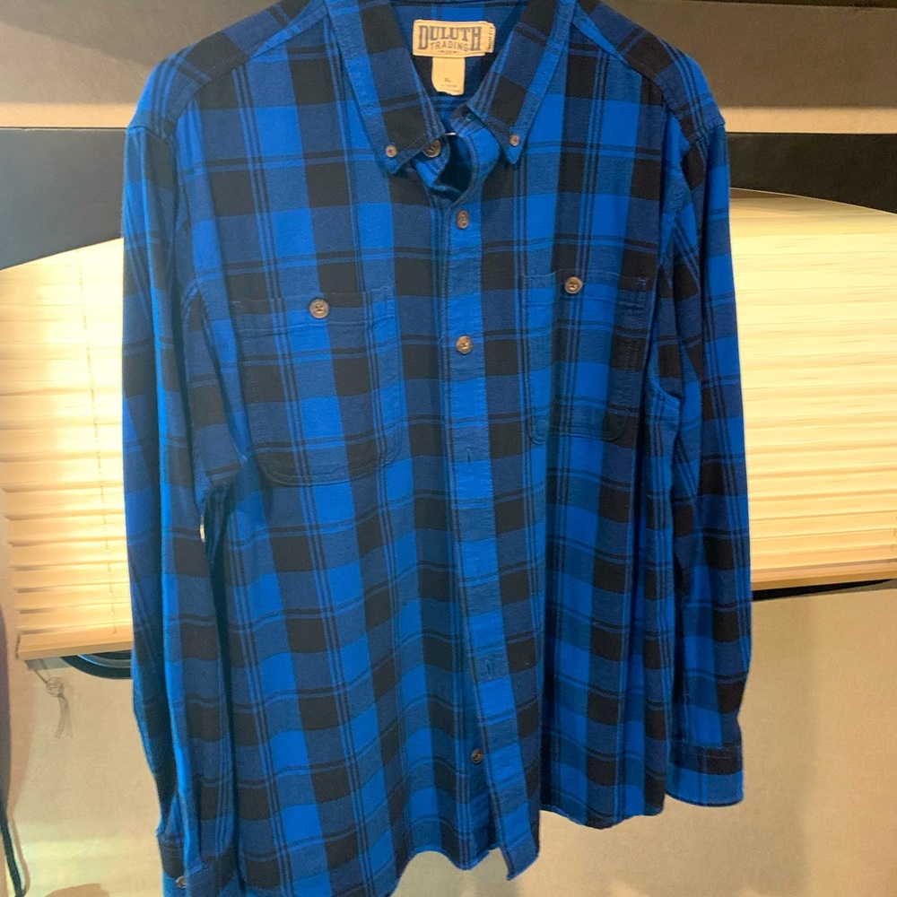 Duluth Trading Co Flannel Shirt Men's XL Trim Fit